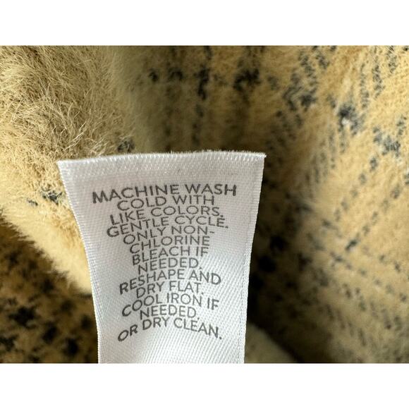 J. Jill Wearever Collection Tan & Black Open Front Cardigan - Size M - Picture 6 of 6